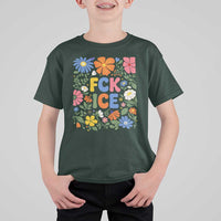 Fck Ice T Shirt For Kid Funny Boho Floral Resist Retro Pro Immigration