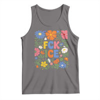 Fck Ice Tank Top Funny Boho Floral Resist Retro Pro Immigration