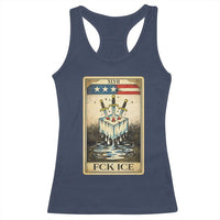 Fck Ice Racerback Tank Top Retro Tarot Card FDT Protest Satirical Graphic