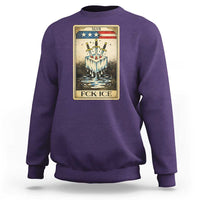 Fck Ice Sweatshirt Retro Tarot Card FDT Protest Satirical Graphic