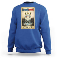 Fck Ice Sweatshirt Retro Tarot Card FDT Protest Satirical Graphic