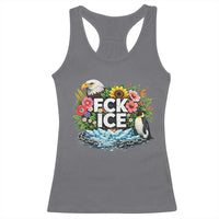 Fck Ice Racerback Tank Top Retro Floral FDT Protest Satirical Graphic