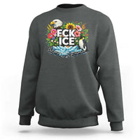 Fck Ice Sweatshirt Retro Floral FDT Protest Satirical Graphic