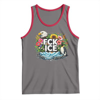 Fck Ice Tank Top Retro Floral FDT Protest Satirical Graphic
