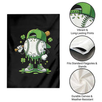 Baseball Drip Icecream Garden Flag Youth Boy St Patricks Day Shamrock Green