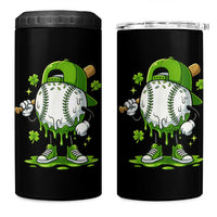 Baseball Drip Icecream 4 in 1 Can Cooler Tumbler Youth Boy St Patricks Day Shamrock Green
