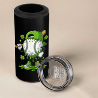 Baseball Drip Icecream 4 in 1 Can Cooler Tumbler Youth Boy St Patricks Day Shamrock Green