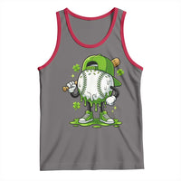 Baseball Drip Icecream Tank Top Youth Boy St Patricks Day Shamrock Green