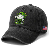 Baseball Drip Icecream Washed Cotton Baseball Cap Youth Boy St Patricks Day Shamrock Green