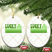 Retro Lucky Ceramic Ornament St Patricks Day Irish Shamrock