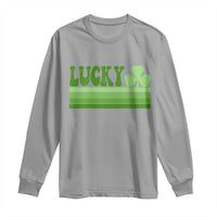 Retro Lucky Long Sleeve Shirt St Patricks Day Irish Shamrock