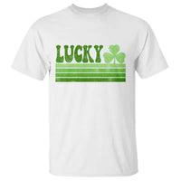 Retro Lucky T Shirt St Patricks Day Irish Shamrock