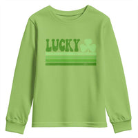 Retro Lucky Youth Sweatshirt St Patricks Day Irish Shamrock