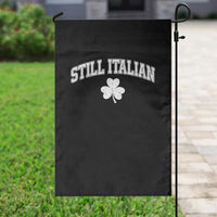 St Patricks Day Italian Garden Flag Funny Retro Varsity Sporty Style Shamrock