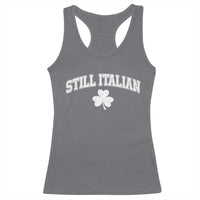 St Patricks Day Italian Racerback Tank Top Funny Retro Varsity Sporty Style Shamrock