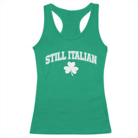 St Patricks Day Italian Racerback Tank Top Funny Retro Varsity Sporty Style Shamrock
