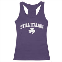 St Patricks Day Italian Racerback Tank Top Funny Retro Varsity Sporty Style Shamrock
