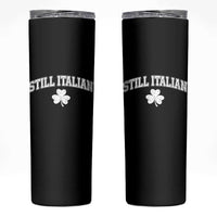 St Patricks Day Italian Skinny Tumbler Funny Retro Varsity Sporty Style Shamrock