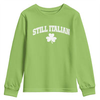 St Patricks Day Italian Youth Sweatshirt Funny Retro Varsity Sporty Style Shamrock