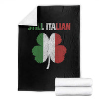St Patricks Day Still Italian Throw Blanket Funny Retro Shamrock Italy Flag