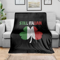 St Patricks Day Still Italian Throw Blanket Funny Retro Shamrock Italy Flag