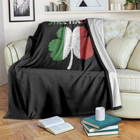 St Patricks Day Still Italian Throw Blanket Funny Retro Shamrock Italy Flag
