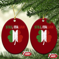 St Patricks Day Still Italian Ceramic Ornament Funny Retro Shamrock Italy Flag
