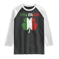 St Patricks Day Still Italian Raglan Shirt Funny Retro Shamrock Italy Flag