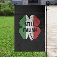 Funny St Patricks Day Italian Garden Flag Retro Vintage Shamrock Italy Flag