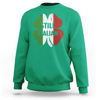 Funny St Patricks Day Italian Sweatshirt Retro Vintage Shamrock Italy Flag