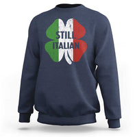 Funny St Patricks Day Italian Sweatshirt Retro Vintage Shamrock Italy Flag