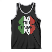 Funny St Patricks Day Italian Tank Top Retro Vintage Shamrock Italy Flag