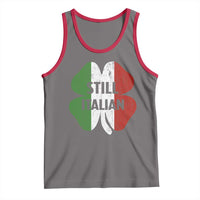 Funny St Patricks Day Italian Tank Top Retro Vintage Shamrock Italy Flag