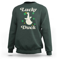 Lucky Duck Sweatshirt St Patricks Day Shamrock Irish