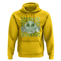 Retro Groovy Shamrock Smile Face St Patricks Day Hoodie