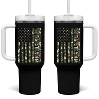 Wrestling American Flag Camo Wrestler Tumbler With Handle