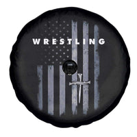 Christian Wrestling Spare Tire Cover Wrestler Faith Strength US USA Flag Christ Cross
