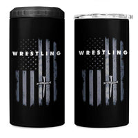 Christian Wrestling 4 in 1 Can Cooler Tumbler Wrestler Faith Strength US USA Flag Christ Cross