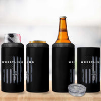 Christian Wrestling 4 in 1 Can Cooler Tumbler Wrestler Faith Strength US USA Flag Christ Cross