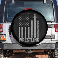 Faith Wrestling Spare Tire Cover Christian Wrestler American Flag Cross