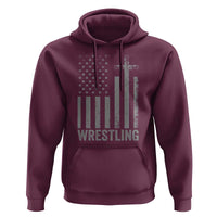 Faith Wrestling Hoodie Christian Wrestler American Flag Cross