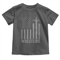 Faith Wrestling Toddler T Shirt Christian Wrestler American Flag Cross