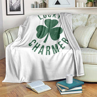Funny Irish St Patricks Day Shamrock Throw Blanket Lucky Charmer