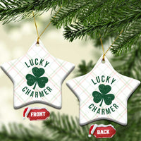 Funny Irish St Patricks Day Shamrock Ceramic Ornament Lucky Charmer
