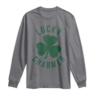 Funny Irish St Patricks Day Shamrock Long Sleeve Shirt Lucky Charmer