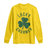 Funny Irish St Patricks Day Shamrock Long Sleeve Shirt Lucky Charmer
