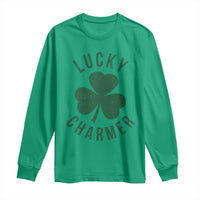 Funny Irish St Patricks Day Shamrock Long Sleeve Shirt Lucky Charmer