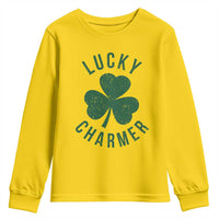 Funny Irish St Patricks Day Shamrock Youth Sweatshirt Lucky Charmer