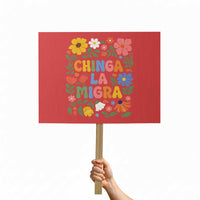 Chinga La Migra Protest Sign Funny Boho Floral Resist Retro Pro Immigration
