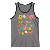 Chinga La Migra Tank Top Funny Boho Floral Resist Retro Pro Immigration